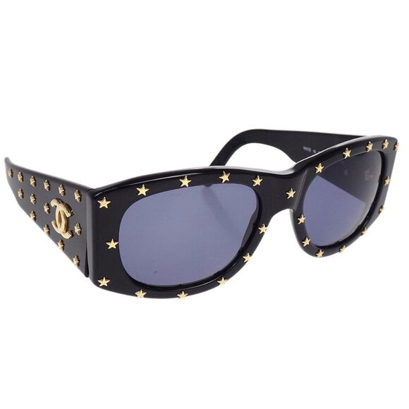 Chanel Sunglasses Eyewear Black Small Good - Picture 1 of 7